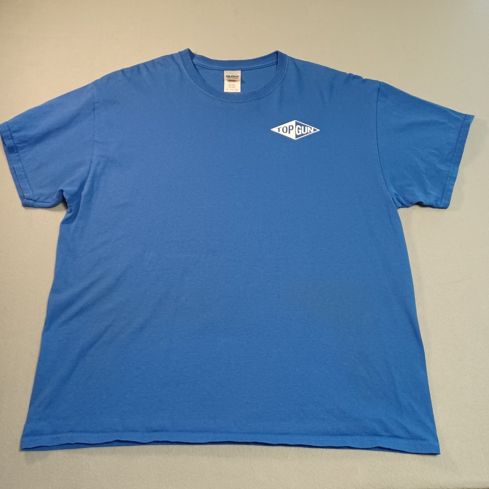 Gildan Ultra Cotton Top Gun Graphic T-Shirt Mens XL Blue Short‎ Sleeve Crew Neck